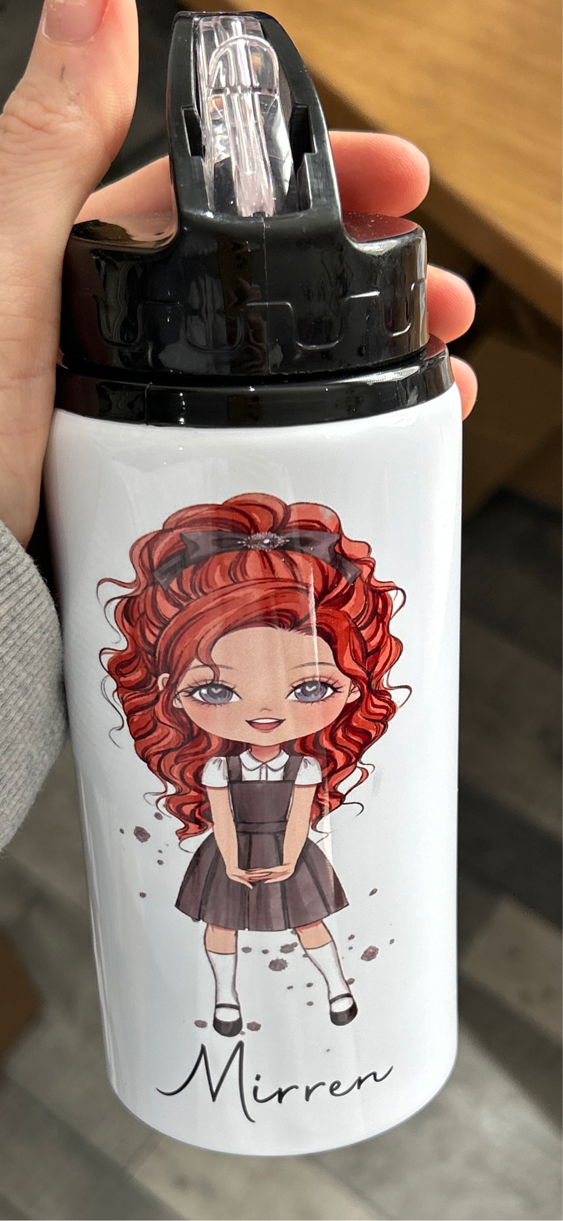 Personalised Girls School Water Bottle First Day of School Back to School Gift