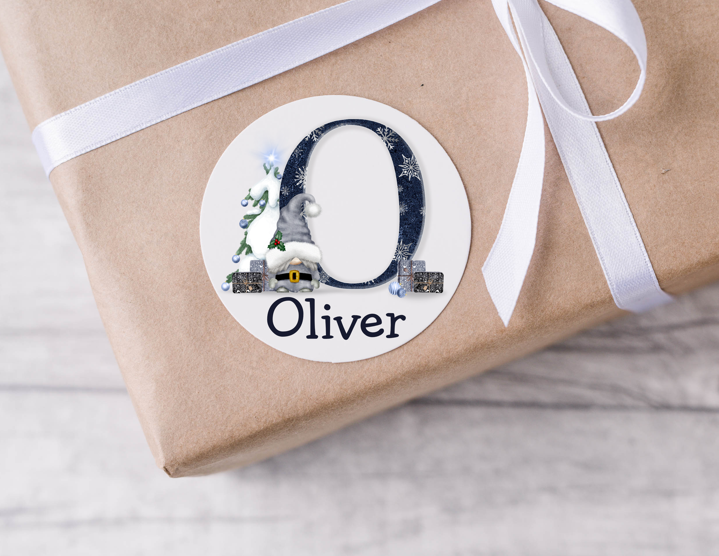 Personalised Christmas Stickers | Festive Name Labels | Gift Wrapping Present Tag Envelope Seal Secret Santa | Name Stickers For Her For Him