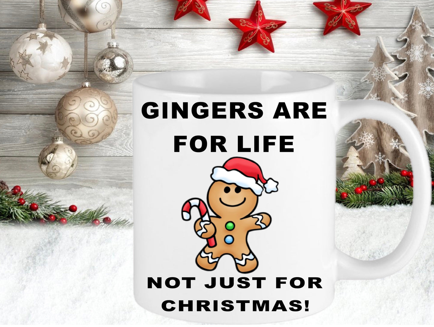 Personalised Customised Christmas Mug | Gingers Are For Life | Funny Novelty Humorous | Gift Present | Christmas Ginger |