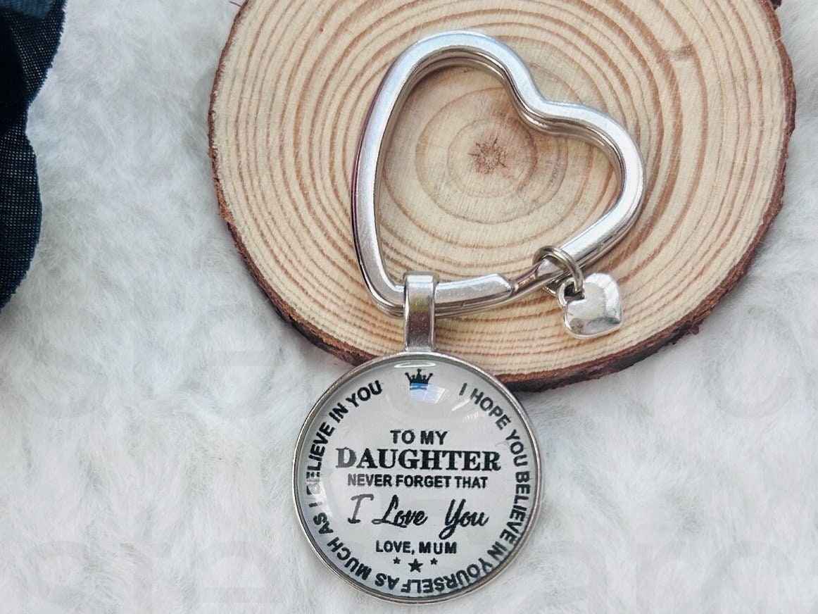 To My Daughter Love Mum ... Novelty Keyring Keychain Birthday Gift Present Christmas Mum Gran Daughter
