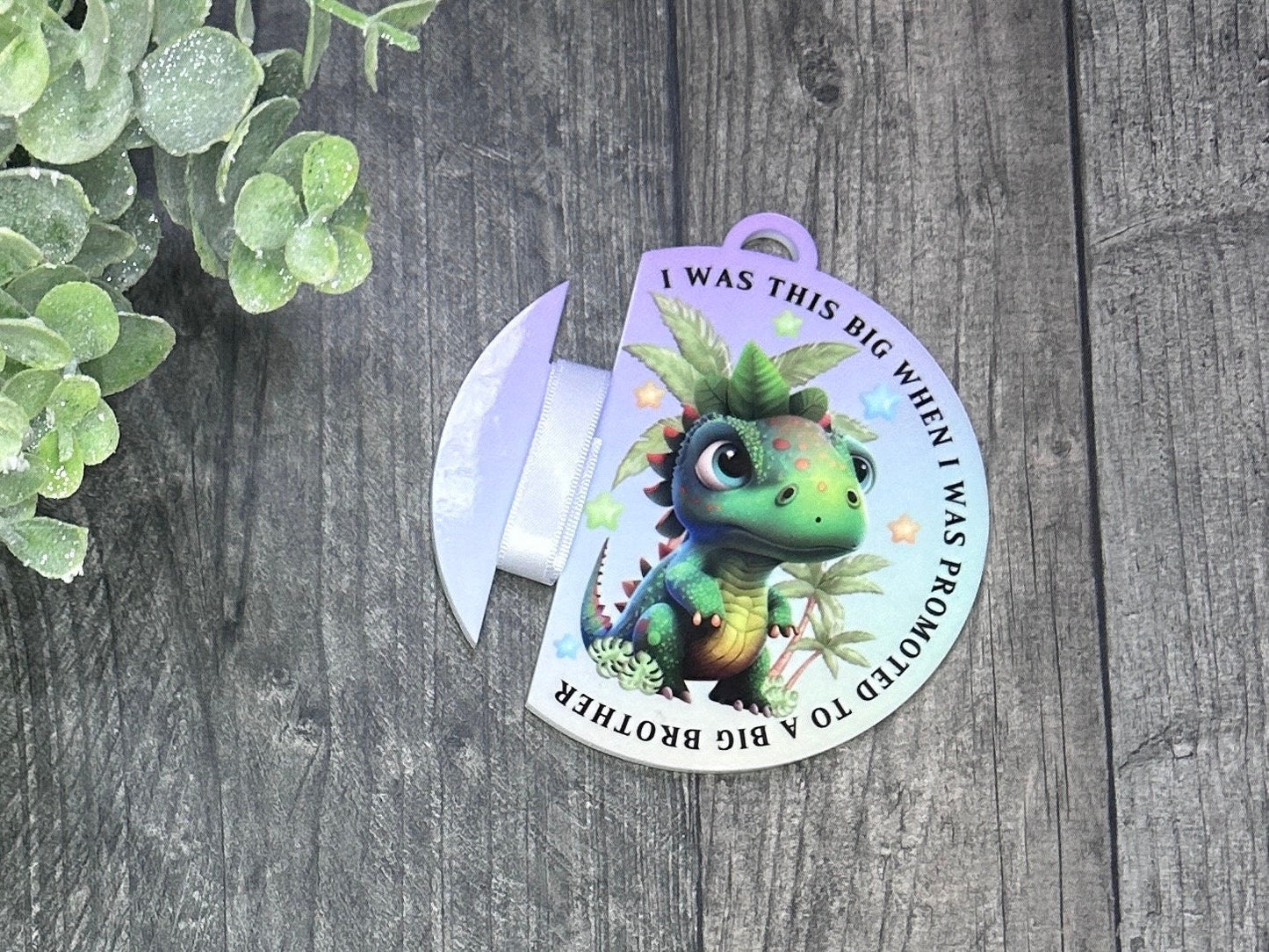 Big Brother Announcement Gift New Baby Girl Gift, Memento Keepsake Ribbon Bauble, New Baby Gift, Newborn Keepsake, Personalised Baby Gift