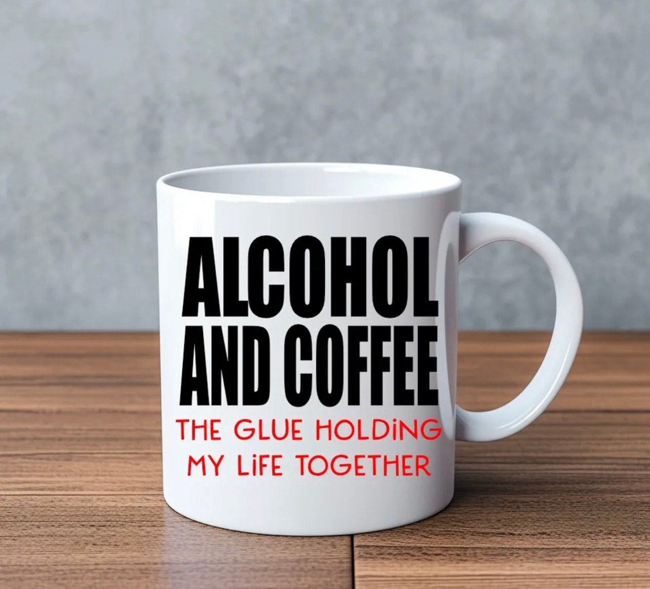 Alcohol and Coffee… Novelty Mug Perfect Gift For Birthday Christmas Boyfriend Girlfriend Wife Husband Mum Dad