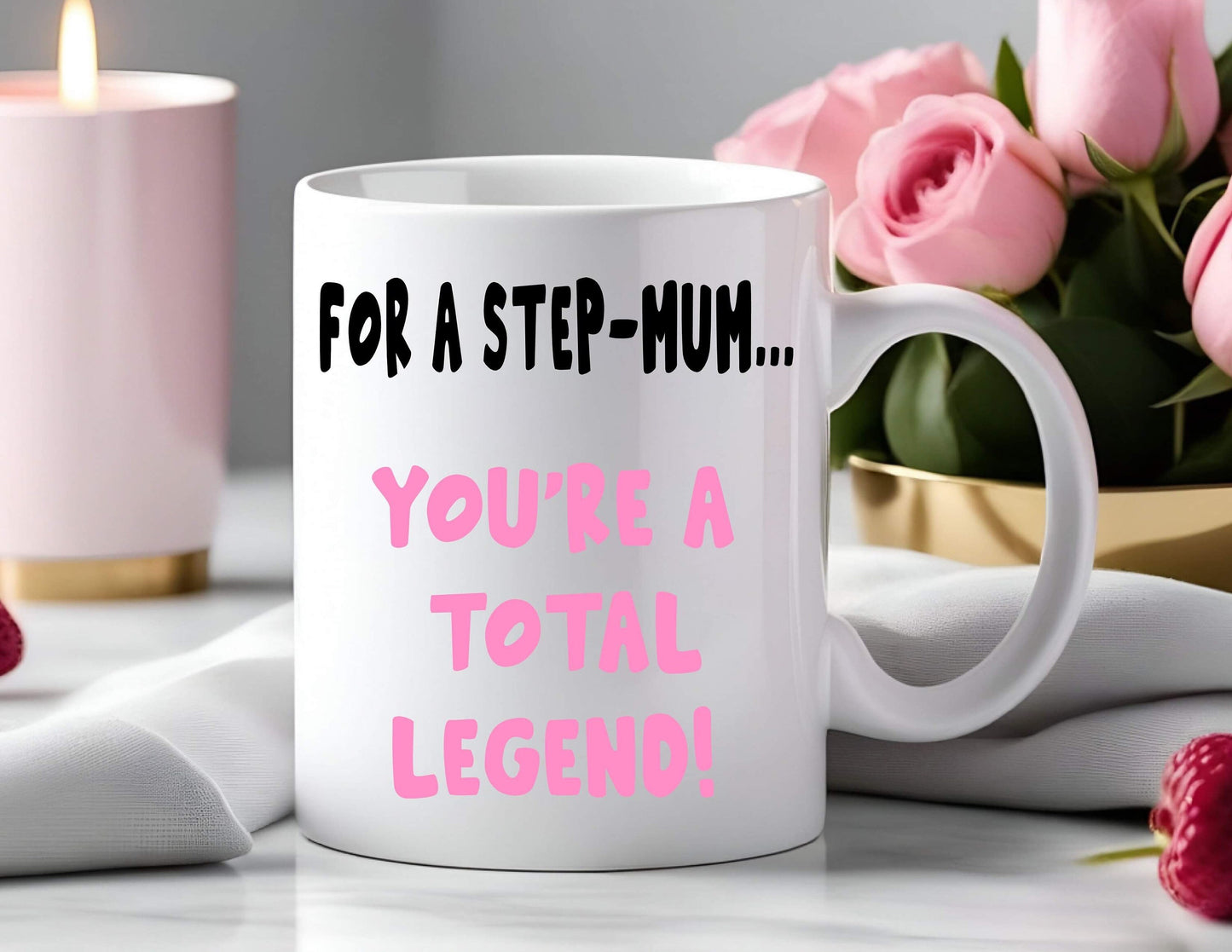 Personalised Stepmum Step Mum Bonus Mum Mother’s Day Funny Gift Mug Cup Birthday Gift Christmas Present Keepsake Gift Step Mum Gift