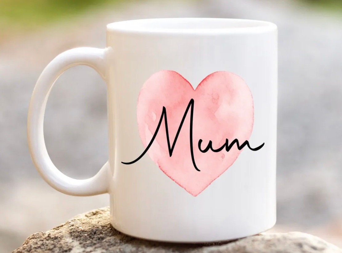 Love Heart & Name Novelty Mug Perfect Gift For Birthday Christmas Mum Mam Mummy Mother’s Day Wife