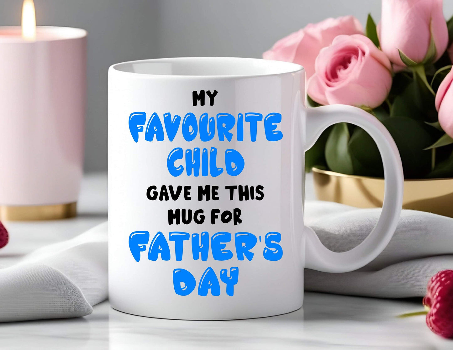 Funny gift for dad, personalised favourite child funny mug, perfect for Father’s Day, gift for dad, Father’s Day gift, funny gift for him