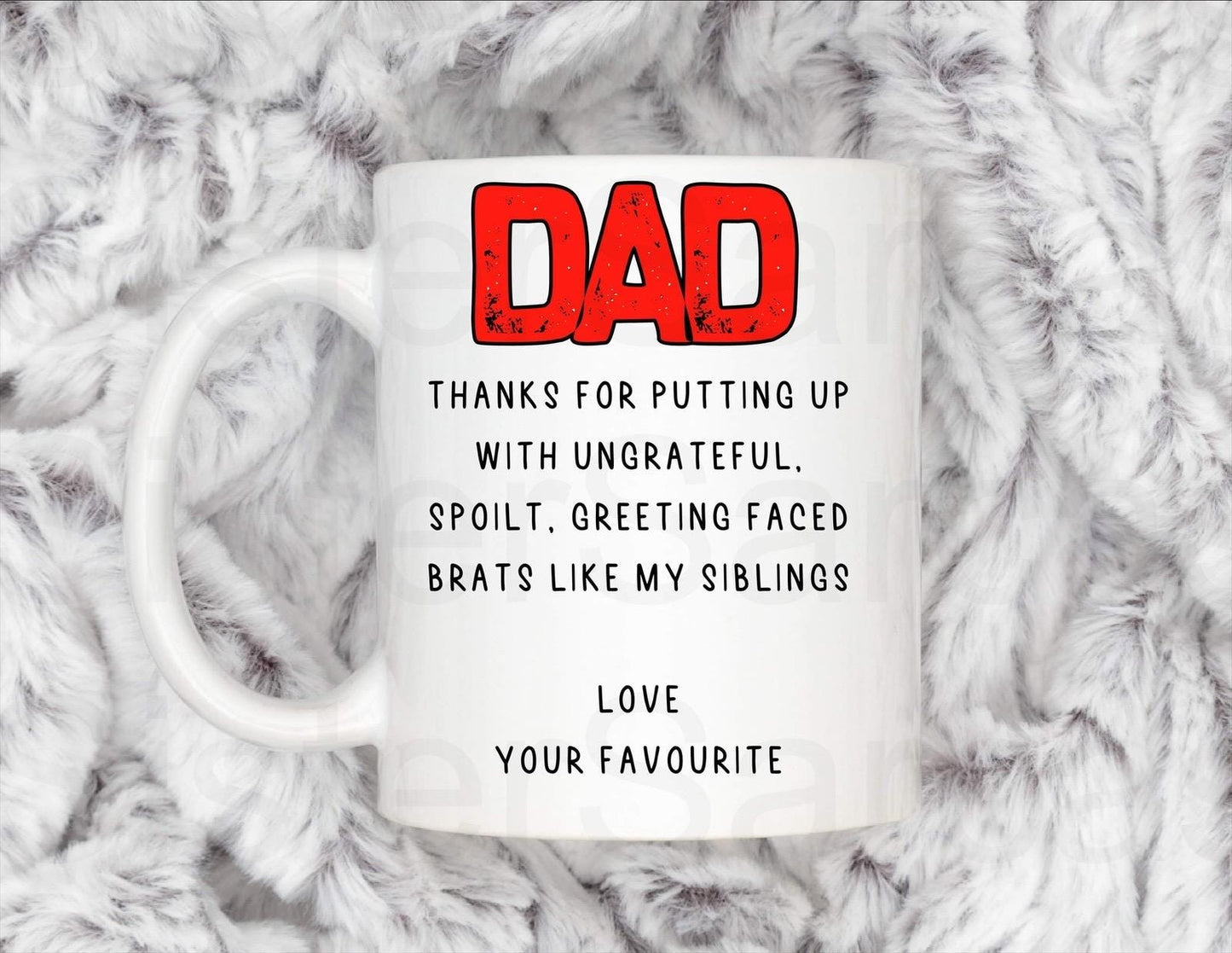 Funny Thanks for putting up with my Siblings Dad Mug, Personalised Gift, Christmas Gift, Birthday Gift, Father’s Day, Best Dad Gift