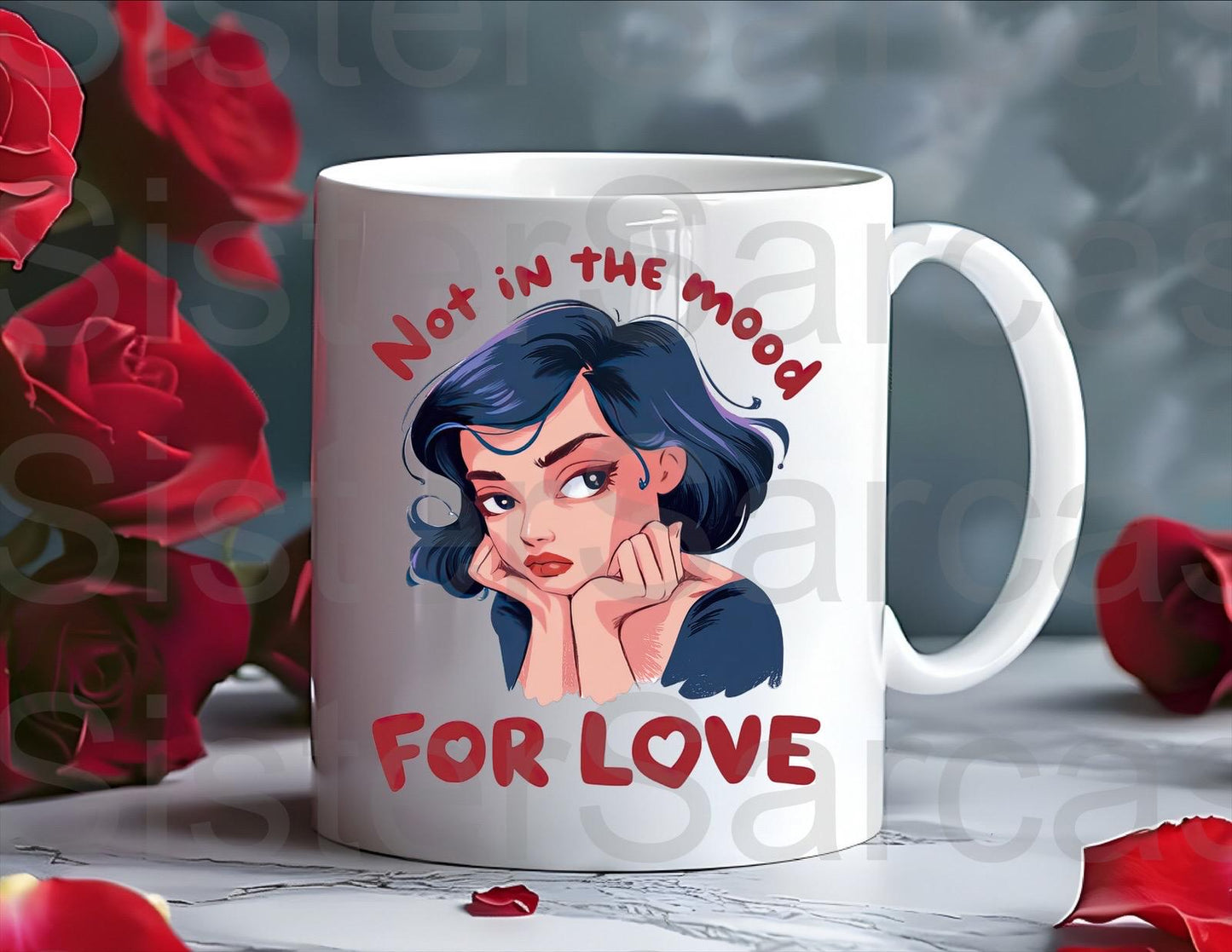 Personalised Mug - Galentines Gift - Not In The Mood For Love - Bestie Gift - Galentine’s Day Gift - Valentine’s Day Gift - Funny Gift