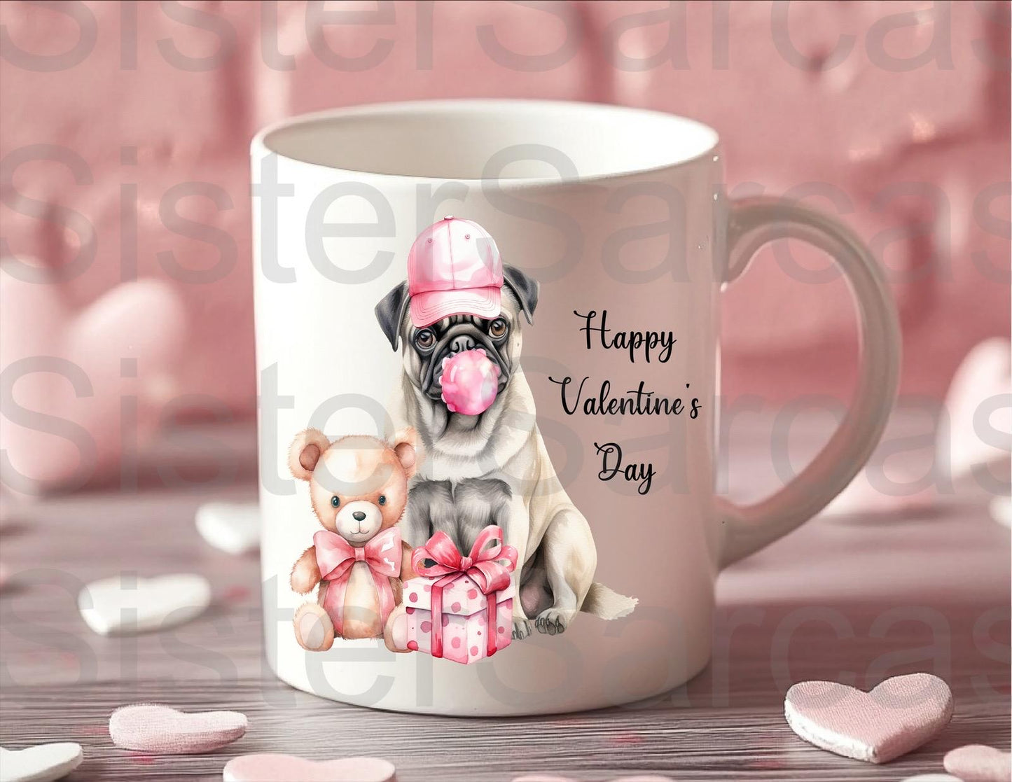 Personalised Mug - Valentines Gift - Pug Dog - Dog Mum Gift - Dog Dad Gift - Gift From Dog - Valentine’s Day Gift - Funny Gift