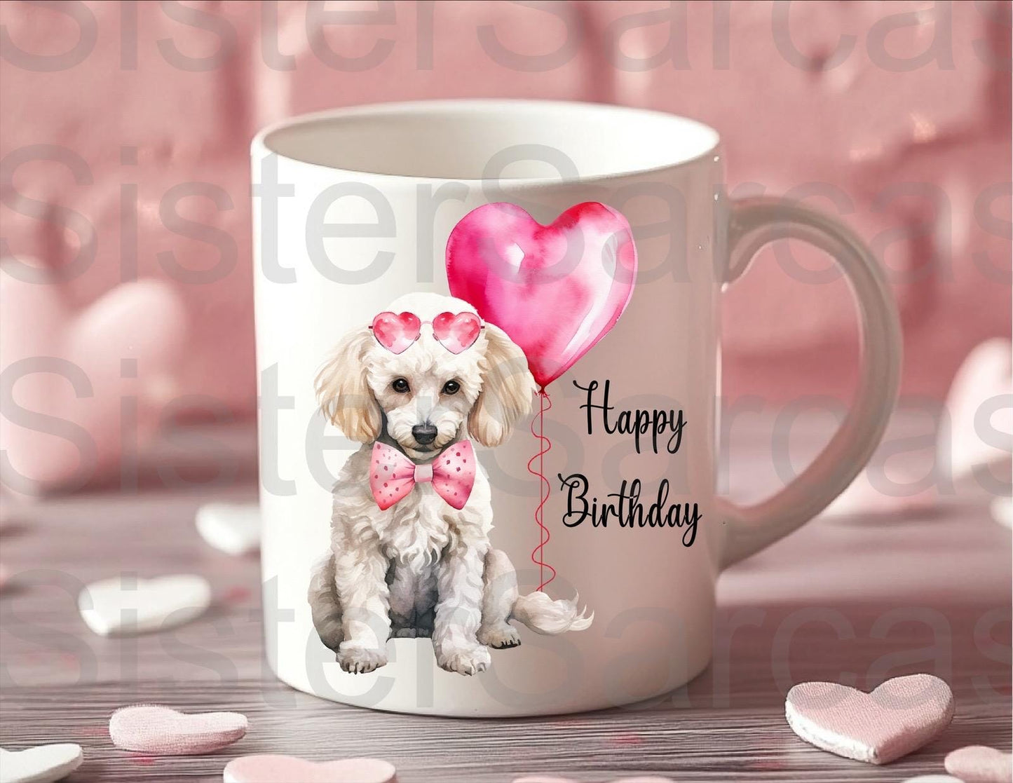 Personalised Mug - Birthday Gift - White Poodle Dog - Dog Mum Gift - Gift From Dog - Birthday Gift For Mum - Funny Gift