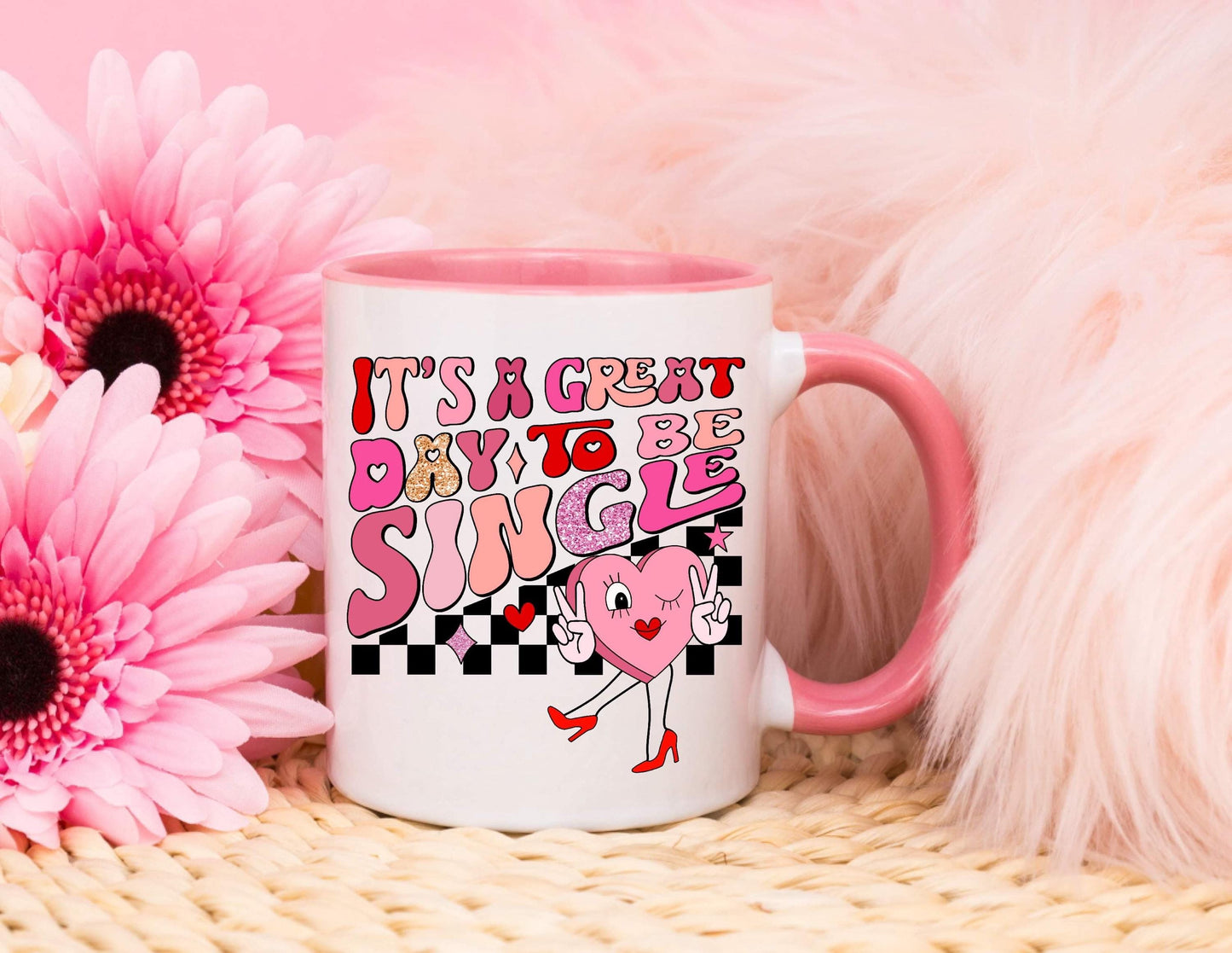 Personalised Mug - Galentines Gift - It’s A Great Day To Be Single - Bestie Gift - Galentine’s Day Gift - Valentine’s Day Gift - Funny Gift