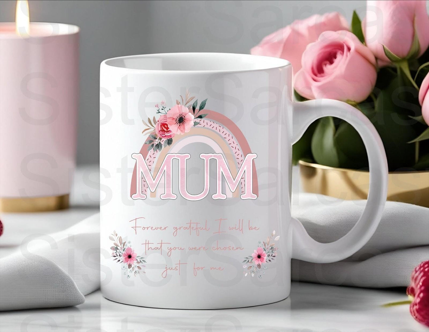 Mum Forever Grateful - Mother’s Day Gift - Personalised Mug - Mum Gift - Gift For Mum - Mothers Day Gift - Birthday Gift For Mum
