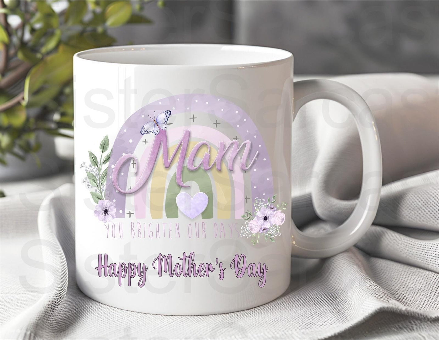 Mam Purple Floral - Mother’s Day Gift - Funny Gift - Personalised Mug - Mam Gift - Gift For Mam - Mothers Day Gift