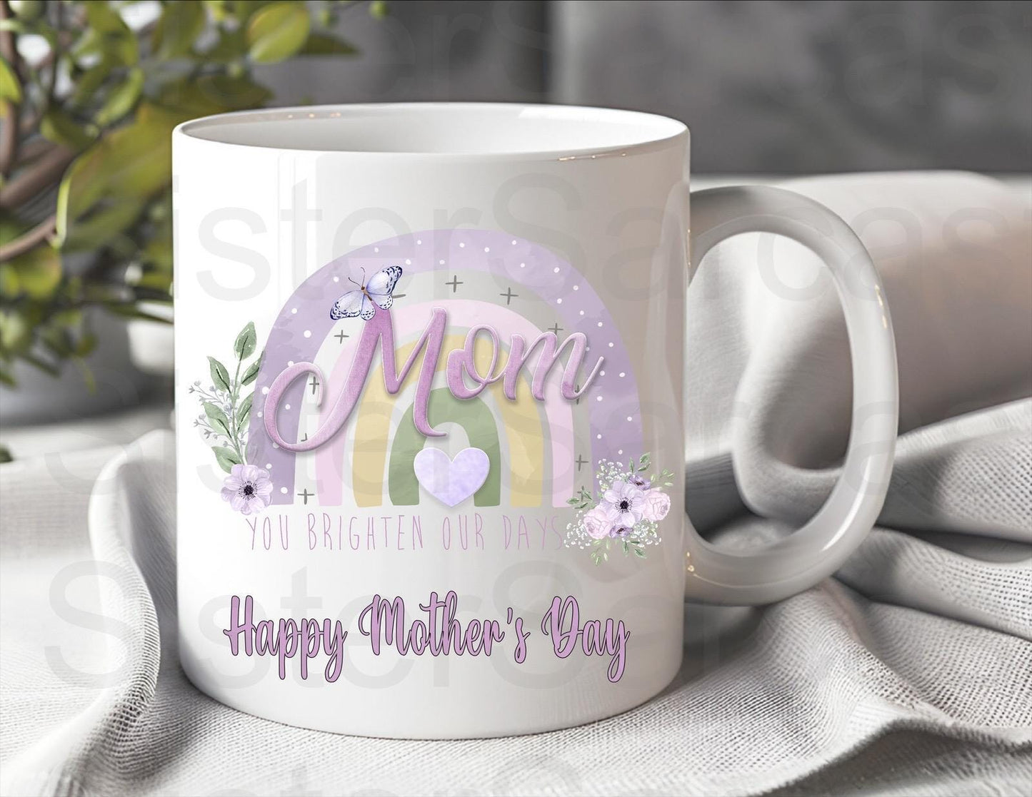 Mom Purple Floral - Mother’s Day Gift - Funny Gift - Personalised Mug - Mom Gift - Gift For Mom - Mothers Day Gift