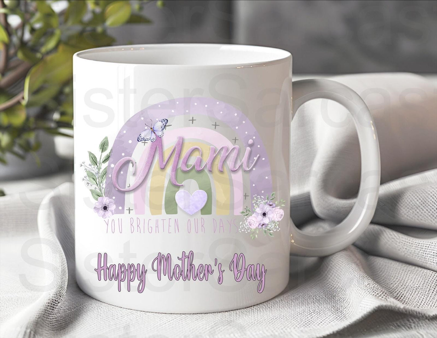 Mami Purple Floral - Mother’s Day Gift - Funny Gift - Personalised Mug - Mum Gift - Gift For Mum - Mothers Day Gift
