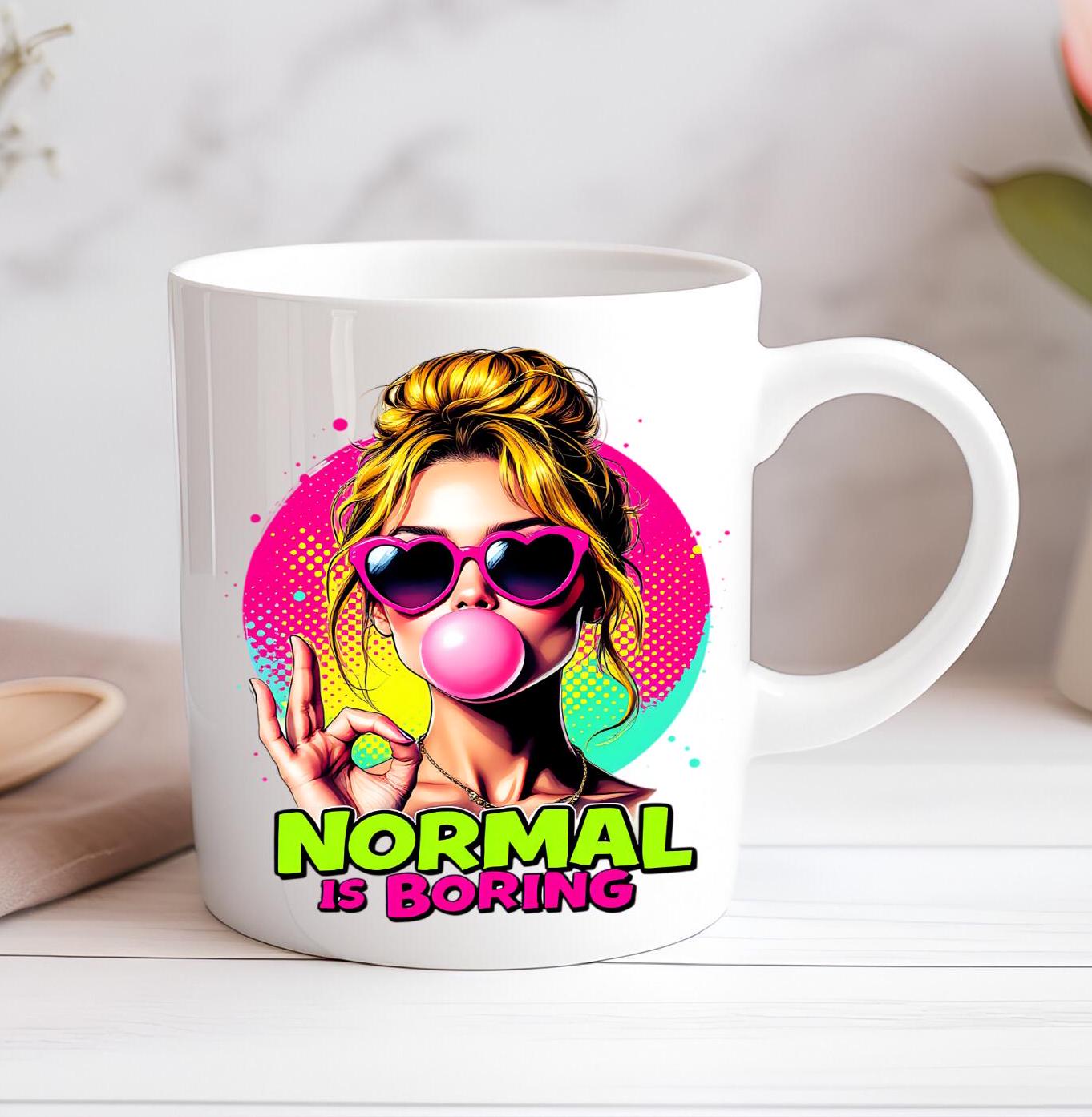 Normal Is Boring Funny Personalised Mug Custom Coffee Cup Mug Novelty Gift Birthday Christmas Best Friend