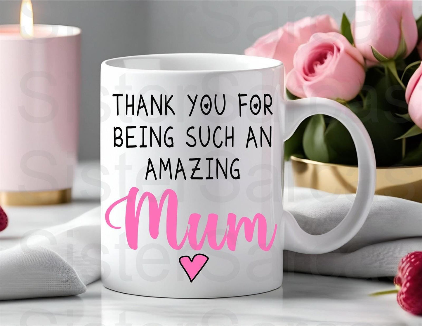 Thanks For Bring An Amazing Mum - Mother’s Day Gift - Personalised Mug - Mum Gift - Gift For Mum - Mothers Day Gift - Birthday Gift