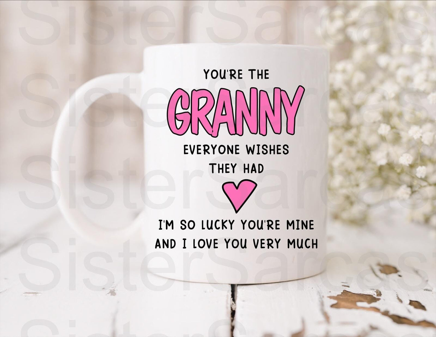 Granny I’m So Lucky Your Mine - Birthday Gift - Granny Gift - Personalised Mug - Gift From Grandkids - Gift For Granny - Mother’s Day