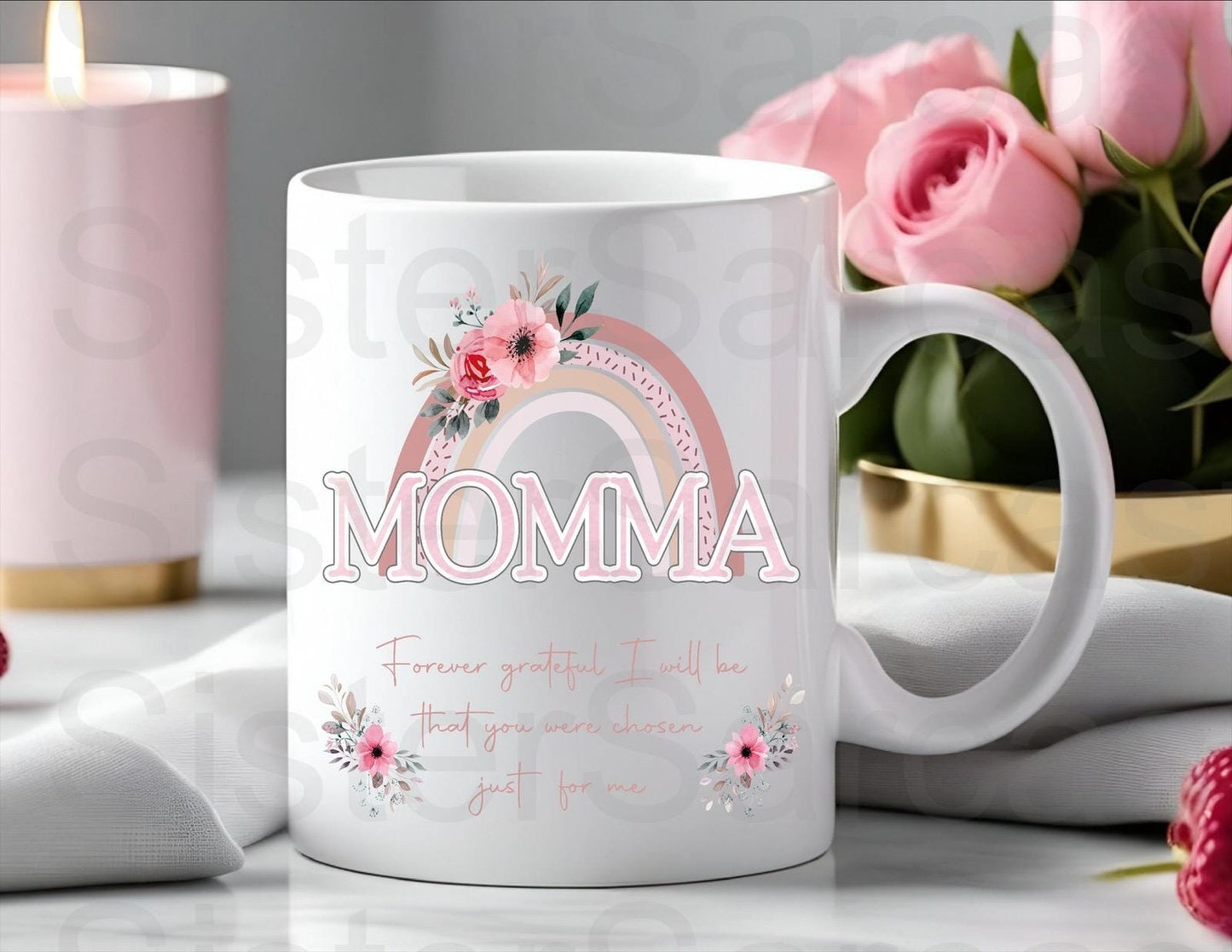 Momma Forever Grateful - Mother’s Day Gift - Personalised Mug - Mum Gift - Gift For Mum - Mothers Day Gift - Birthday Gift For Mum