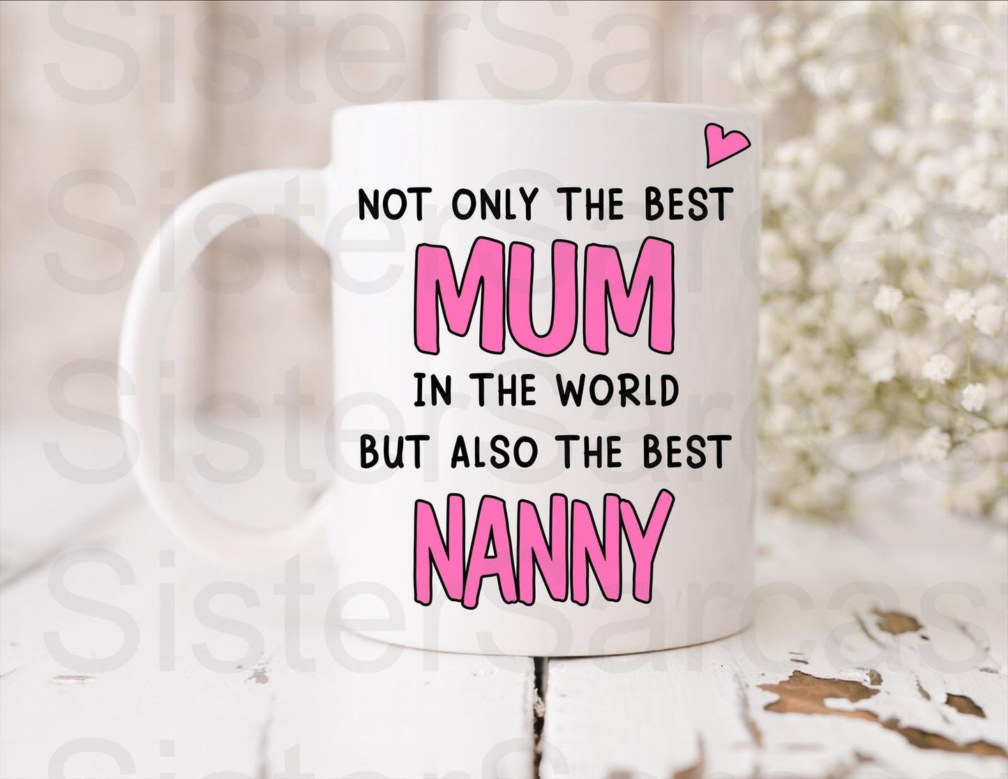 Best Mum And Nanny In The World - Mother’s Day Gift - Mum Gift - Gift For Mum - Mothers Day Gift - Personalised Mug - Birthday Gift