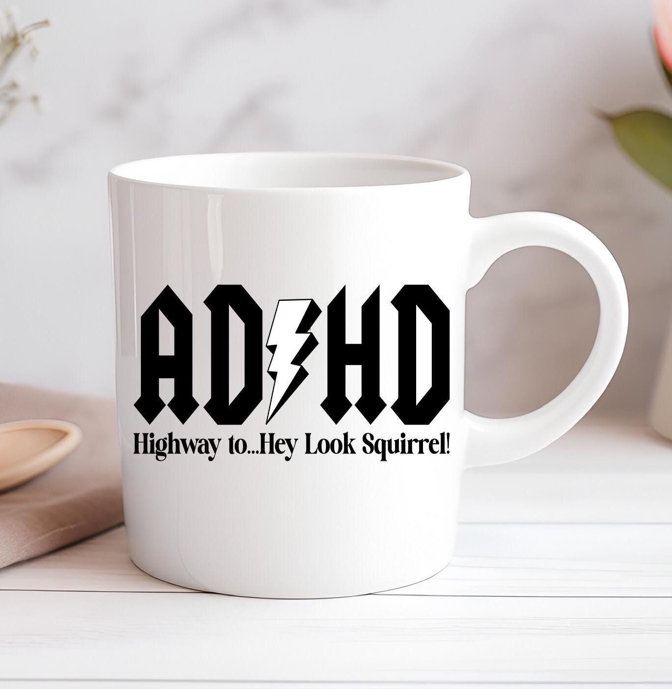 ADHD Funny Personalised Mug Custom Coffee Cup Mug Novelty Gift Birthday Christmas Best Friend