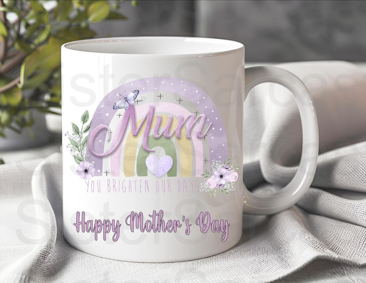 Mum Purple Floral - Mother’s Day Gift - Personalised Mug - Mum Gift - Gift For Mum - Mothers Day