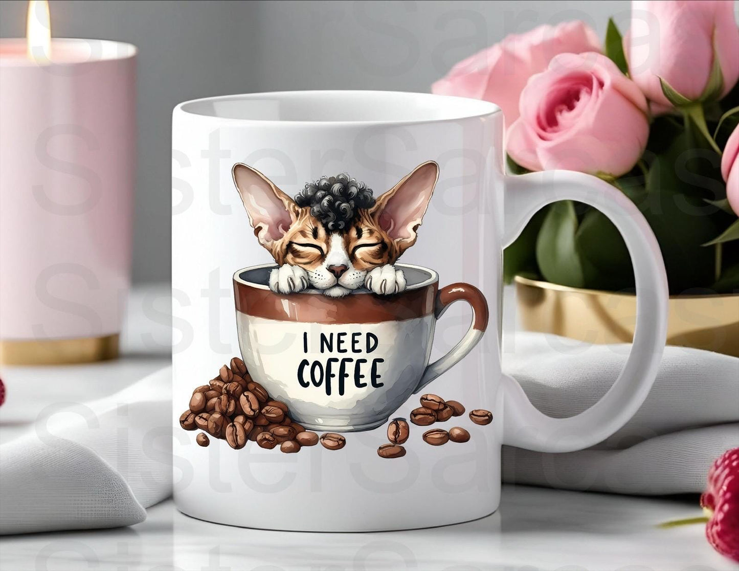 Personalised Mug - Mother’s Day Gift - Gift From The Cat - I Need Coffee - Cat Mum - Cat Gift - Birthday Gift - Funny Gift
