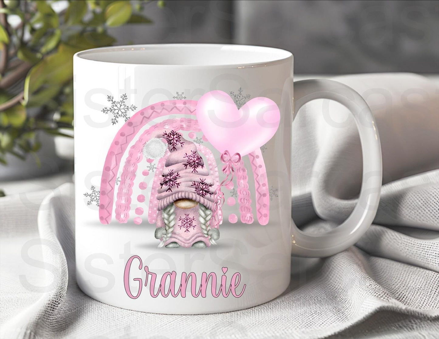 Grannie Pink Gonk - Birthday Gift - Grannie Gift - Personalised Mug - Gift From Grandkids - Gift For Grannie - Mother’s Day