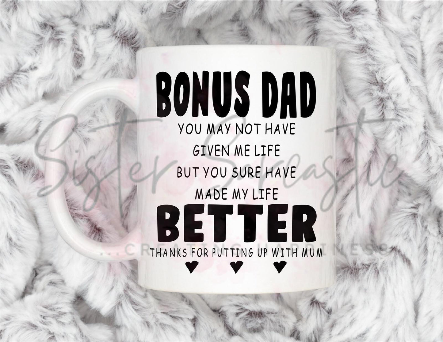 Step Dad Gift - Father’s Day - Bonus Dad Thanks - Stepdad - Fathers Day - Funny Gift - Personalised Mug - Birthday Present