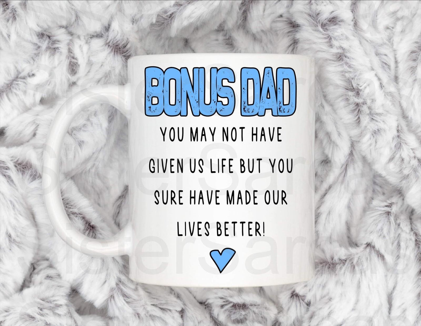 Gift For Bonus-Dad - Father’s Day - Step Dad Gift - Stepdad - Fathers Day - Funny Gift - Personalised Mug - Birthday Present - For Him