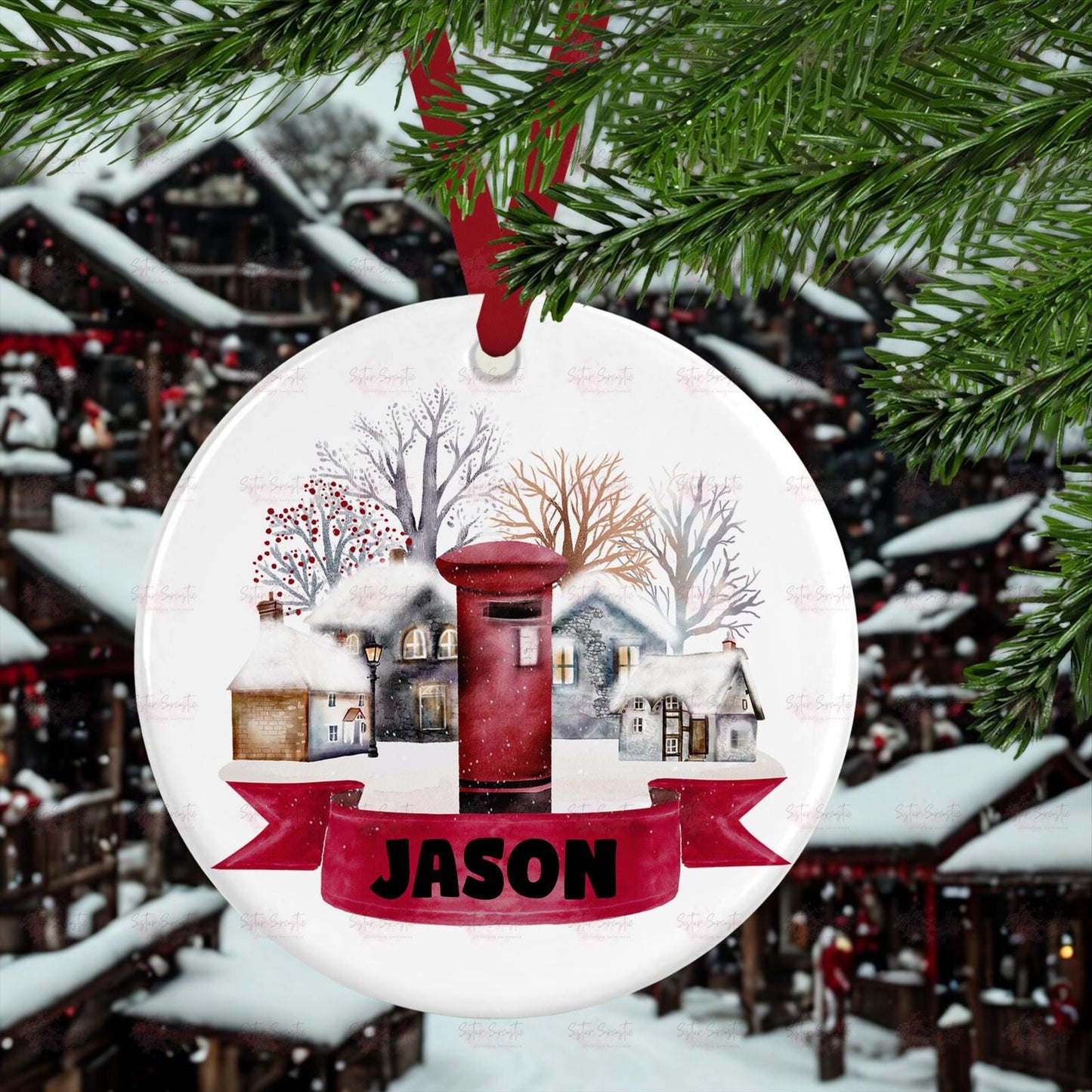 Personalised Christmas Decoration – Postman Christmas Gift - Postie - Thank You - Custom Bauble Gift - Stocking Filler - Christmas Eve Box