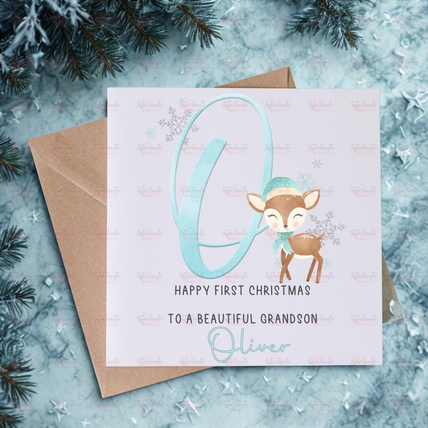 Personalised Kids Christmas Decoration – Grandson First Christmas Gift - Custom Bauble Gift - Stocking Filler - Christmas Eve Box