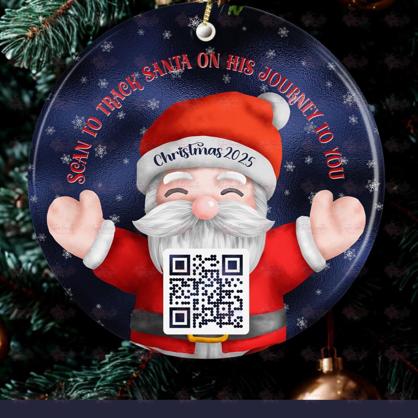 Personalised Kids Christmas Decoration – Santa Tracker North Pole - Bauble Gift for Boys & Girls - Stocking Filler - Christmas Eve Box