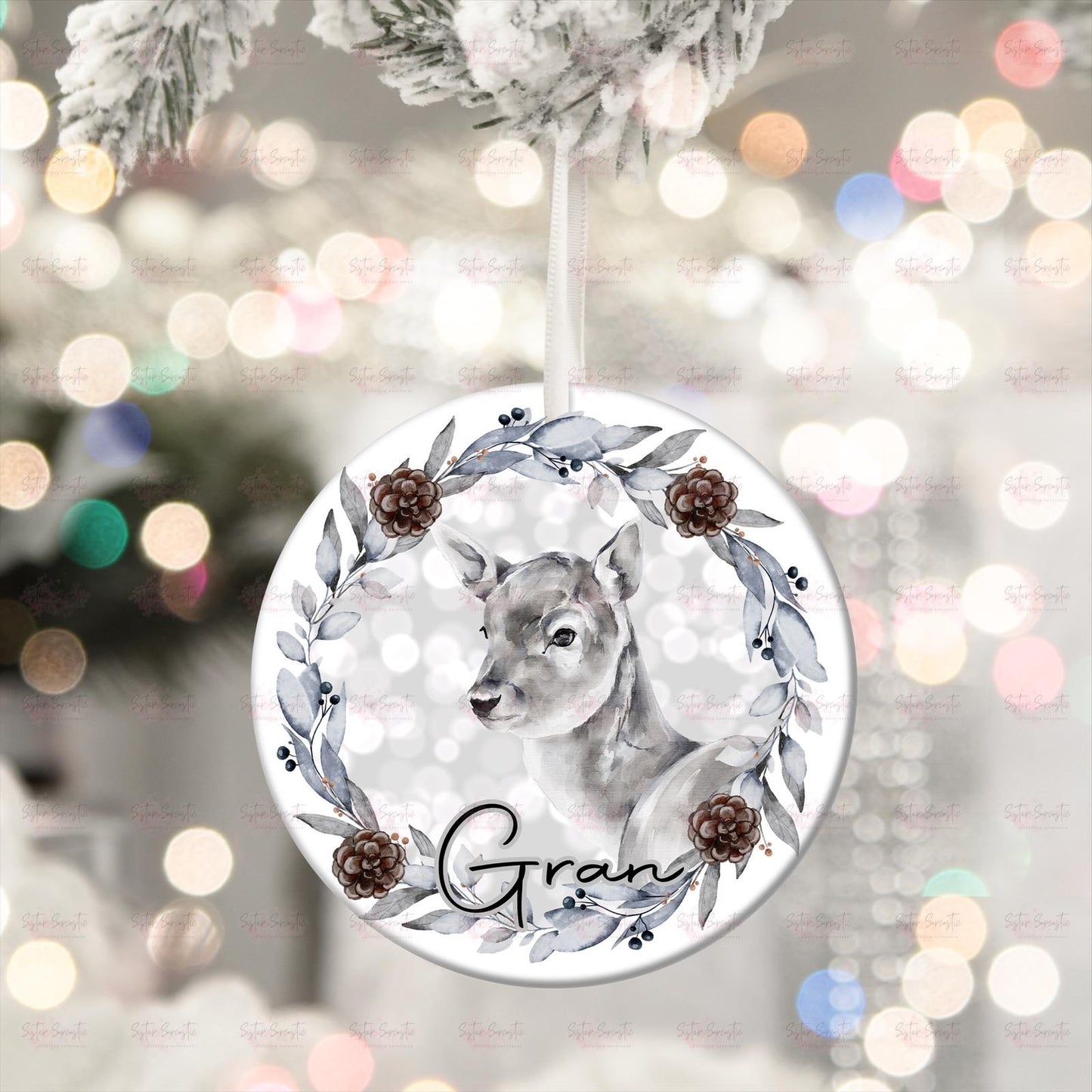 Personalised Christmas Decoration – Gran Christmas Gift - Custom Bauble Gift - Stocking Filler - Christmas Eve Box