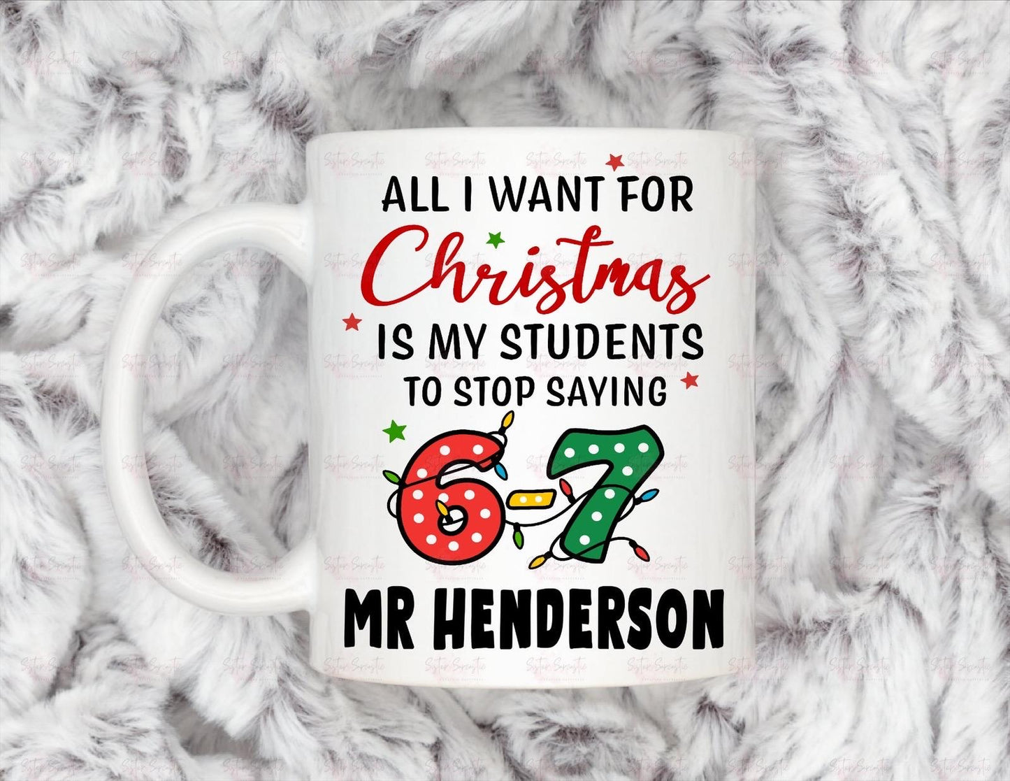 67 Funny Teacher Christmas Personalised Gift - Teaching Assistant Gift - Thank You Mug - Keepsake Gift - Christmas Present - Christmas Gift