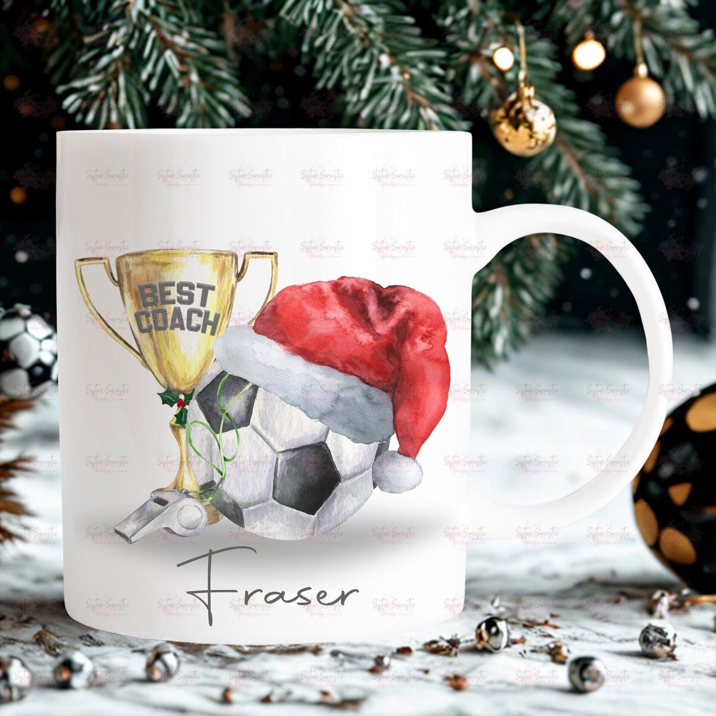 Personalised Football Christmas Gift – Best Football Coach Christmas Gift - Custom Mug Gift - Stocking Filler - Christmas Eve Box