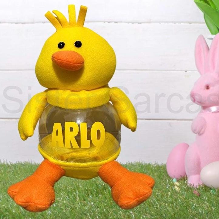 Personalised Easter For Kids Sweet Jar | Customised Gift Present | Daughter Son Sister Brother | Easter Egg Easter Hunt |