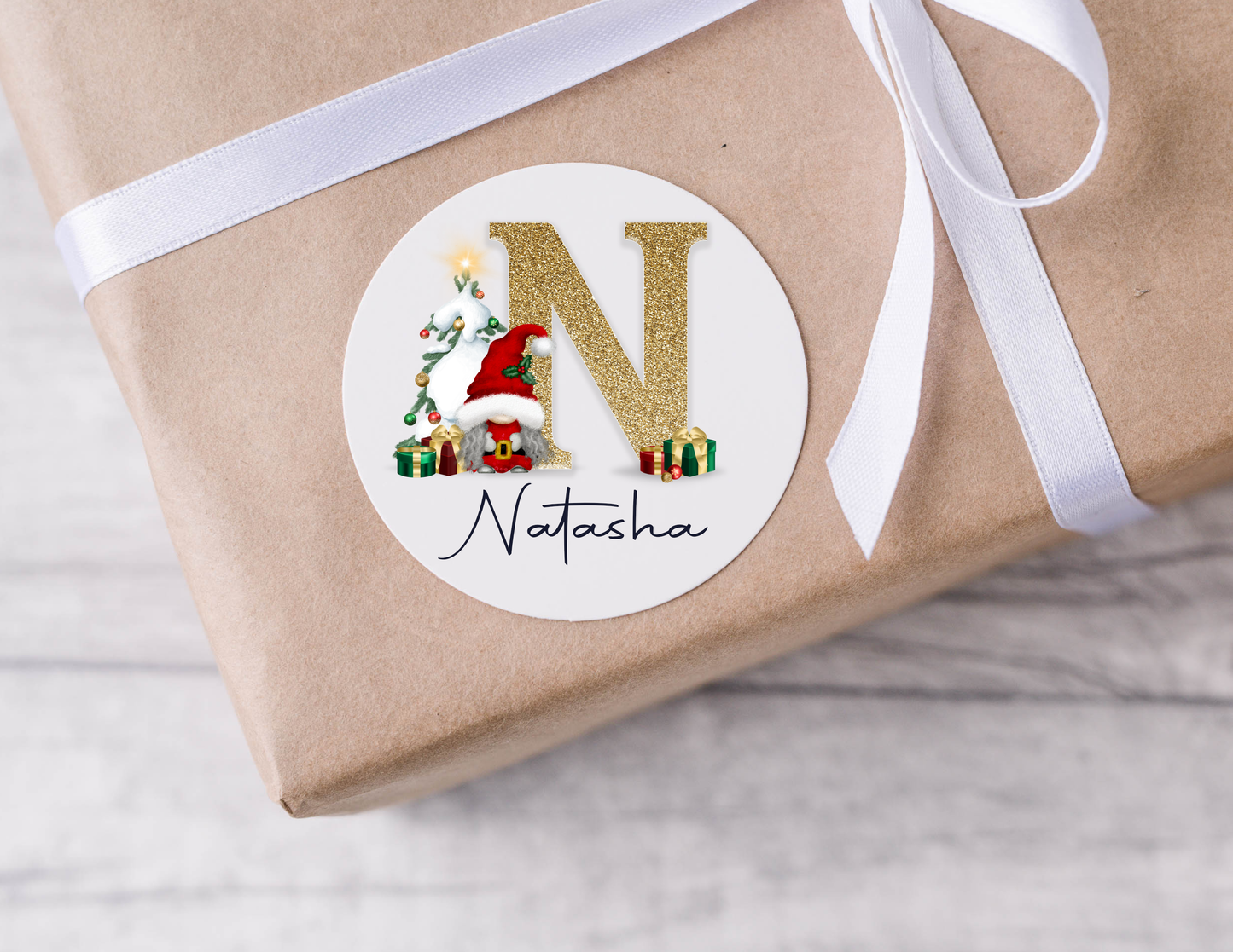 Personalised Christmas Stickers | Festive Name Labels | Gift Wrapping Present Tag Envelope Seal Secret Santa | Name Stickers For Her For Him