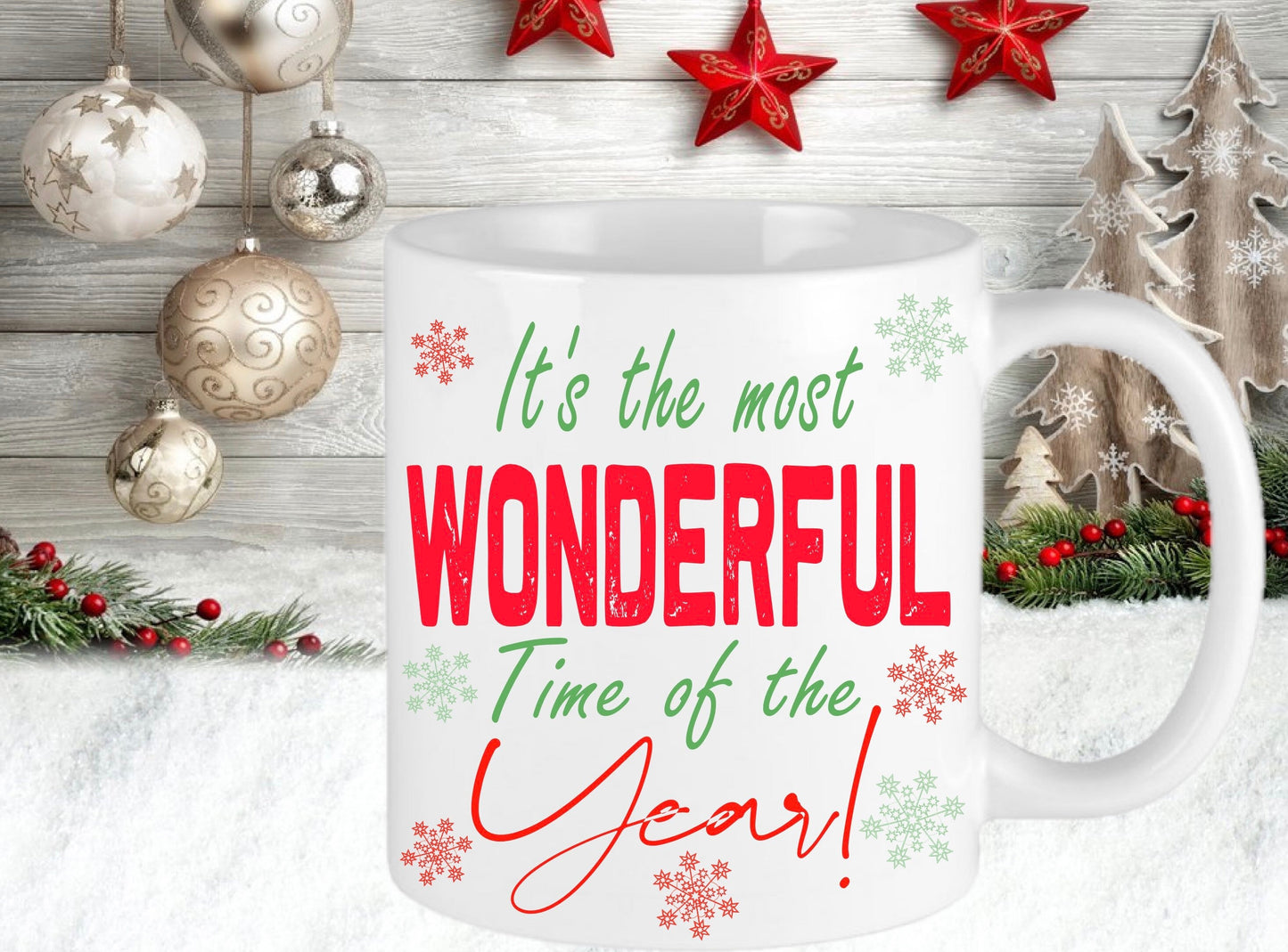 Personalised Customised Christmas Mug | It's The Most Wonderful Time Of The Year | Mug Cup | Gift Present Novelty Humorous |