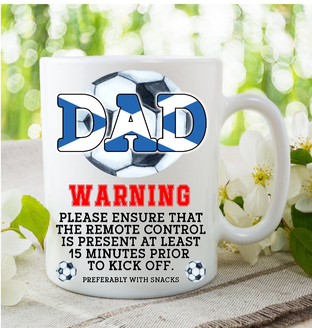 Personalised Customised Mug Father’s Day Football Crazy Scotland England Wales Ireland Tea Coffee Mug Cup Birthday Present Christmas Gift