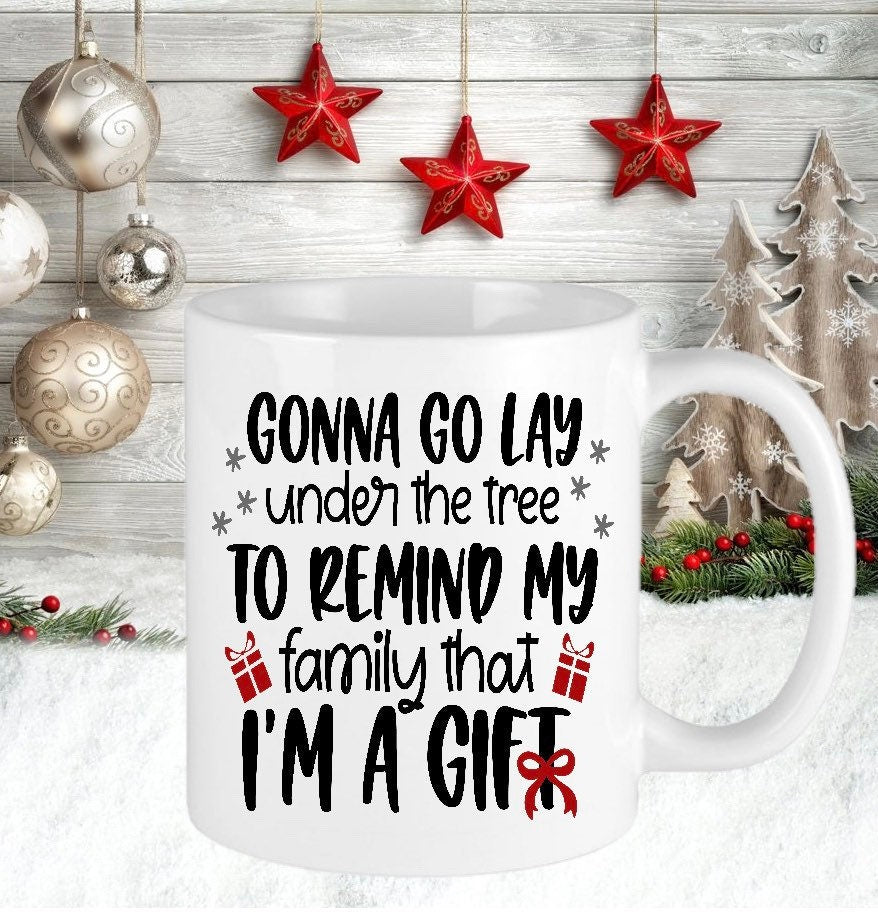 Christmas Personalised Funny Iām a Gift Mug Gift Present | Hot Chocolate Tea Coffee | Christmas Eve Gift | Stocking Filler | Mum Dad Friend