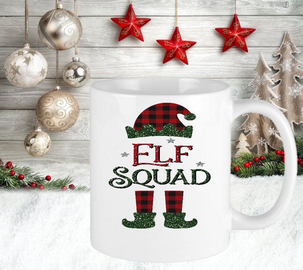 Christmas Personalised Elf Sqaud Mug Cup Secret Santa Present Gift For Her Him Kids Keepsake Novelty Xmas Eve Stocking Filler