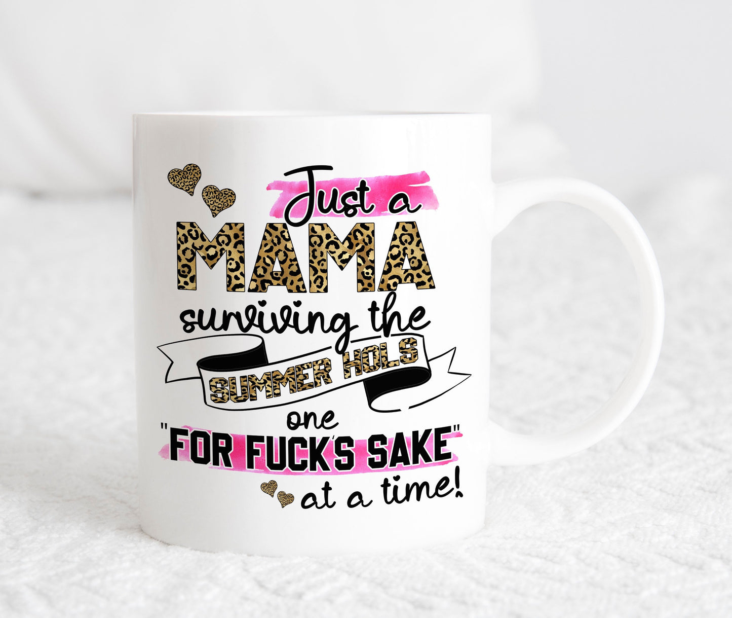 Personalised Mum Mam Mama School Holidays Coffee Tea Leopard Funny Mug Present Birthday Gift For Her Friend Sister Cup Christmas Present