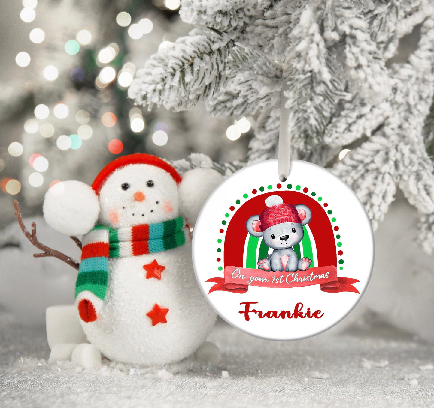 Baby Boy Boys First 1st Christmas Personalised Christmas Bauble Funny Gift Present Keepsake Novelty Christmas Tree Xmas For Kids Son