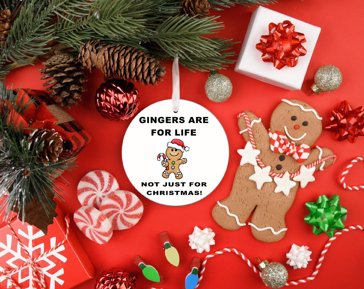 Gingers Are For Life Not Son Friend Personalised Christmas Bauble Funny Gift Present Keepsake Novelty Christmas Tree Xmas For Him Her