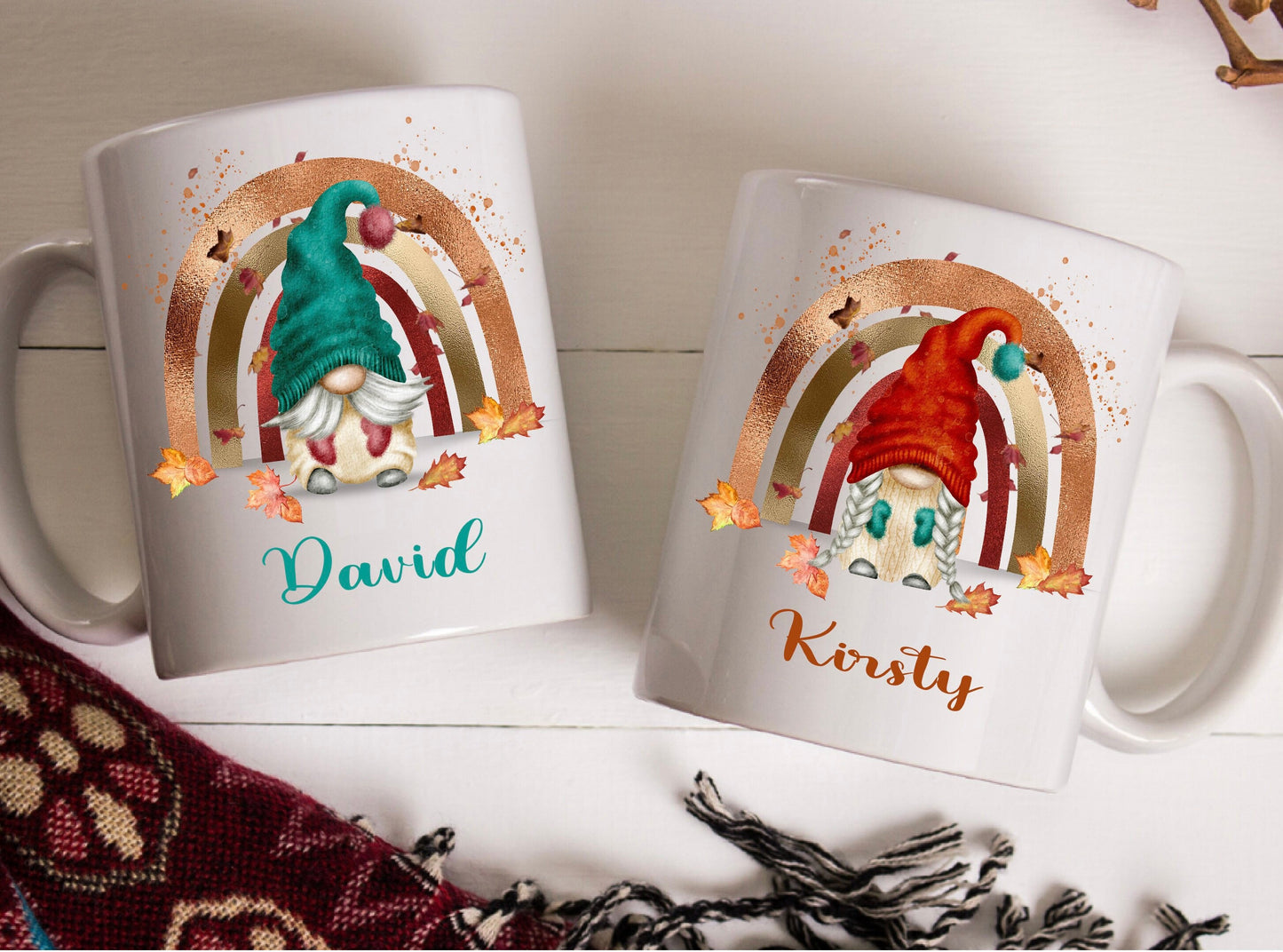 Christmas Personalised Gonk Gonks Autumn Hot Chocolate Kids Son Daughter Mum Dad Mug Cup Gift Present Tea Coffee Eve Gift Stocking Filler