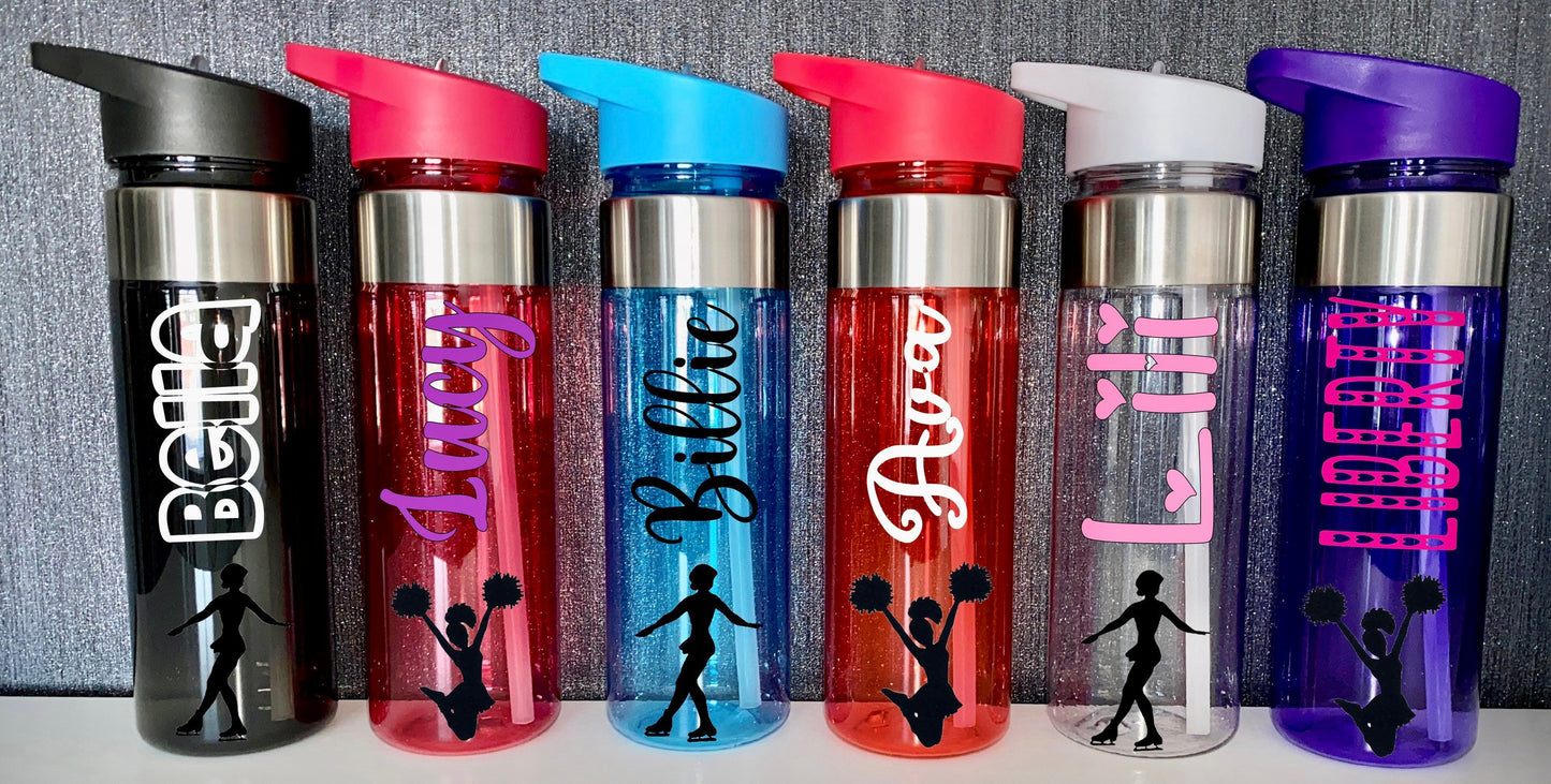 550ml Personalised Custom Water Bottle Kids Water Bottle School Cheerleader Ice Skater Skating Dancer Sports Bottle Gift For Her