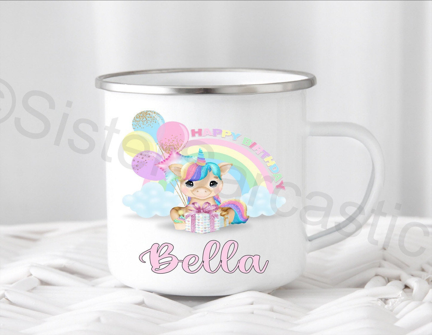 Personalised Unicorn Birthday Mug Cup Kids Daughter Sister Friend Niece Granddaughter Keepsake Gift Present
