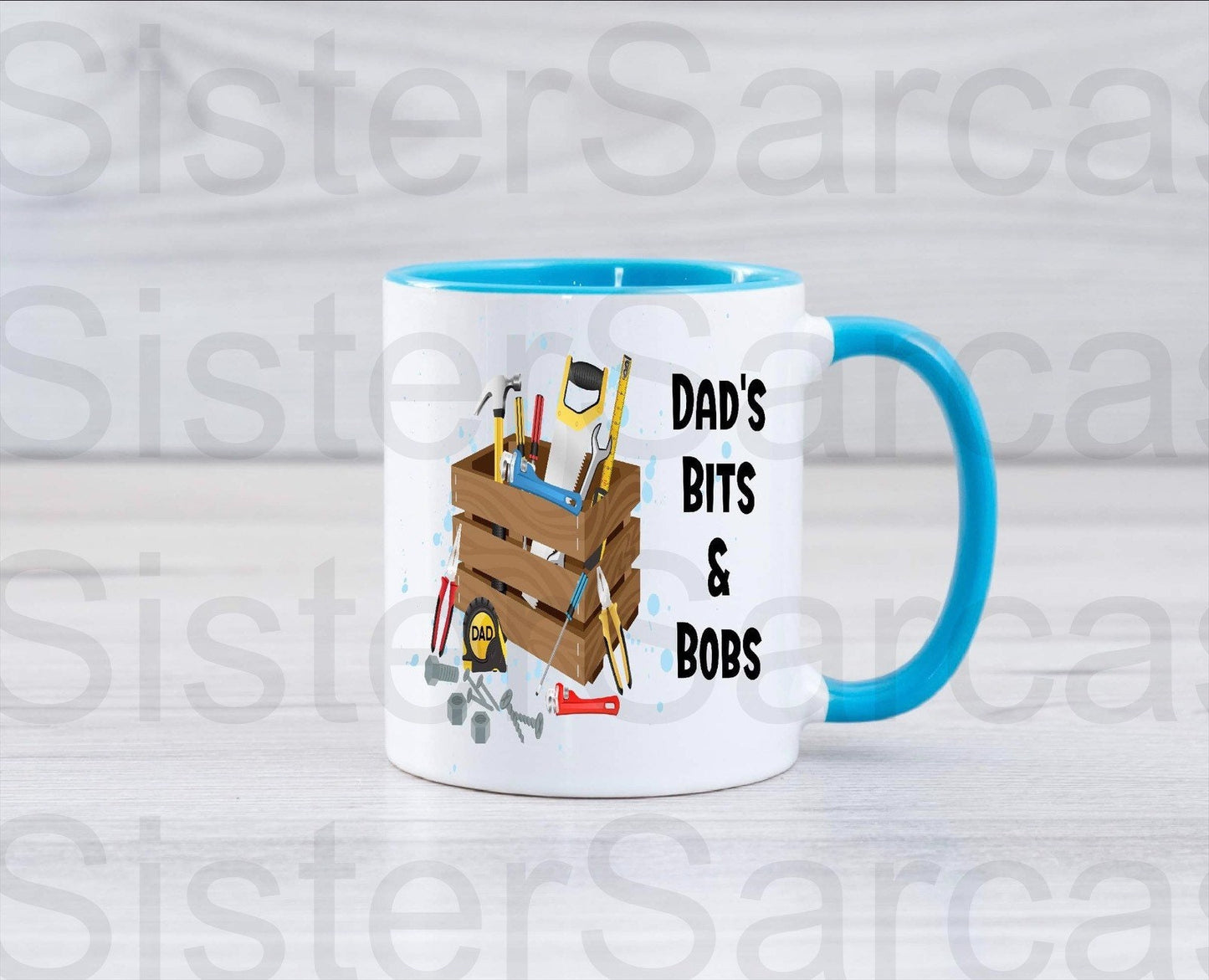 Dad Daddy Fathers Day Tools Joiner Construction Saw Hammer Tape Measure Screwdriver Gift Mug Personalised Gift Present Birthday Christmas