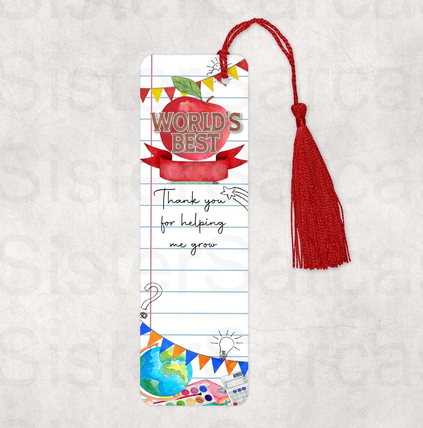Teacher Gift Bookmark Thank You Teachinh Assistant Special Teacher End of Term Personalised Gift Present