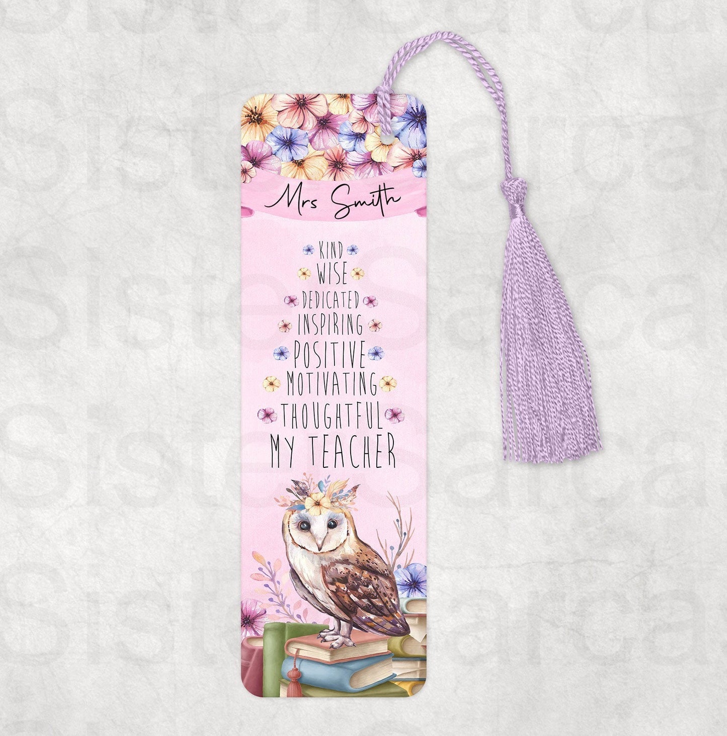 Teacher Gift Bookmark Thank You Teachinh Assistant Special Teacher End of Term Personalised Gift Present